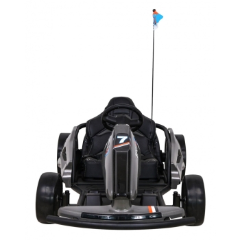 Gokart Speed 7 Drift King na akumulator dla dzieci Szary + Funkcja driftu + Sportowe siedzenie + 2 Prędkości + EVA